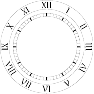 Clock face template in EPS format