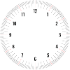 Clock face template in EPS format